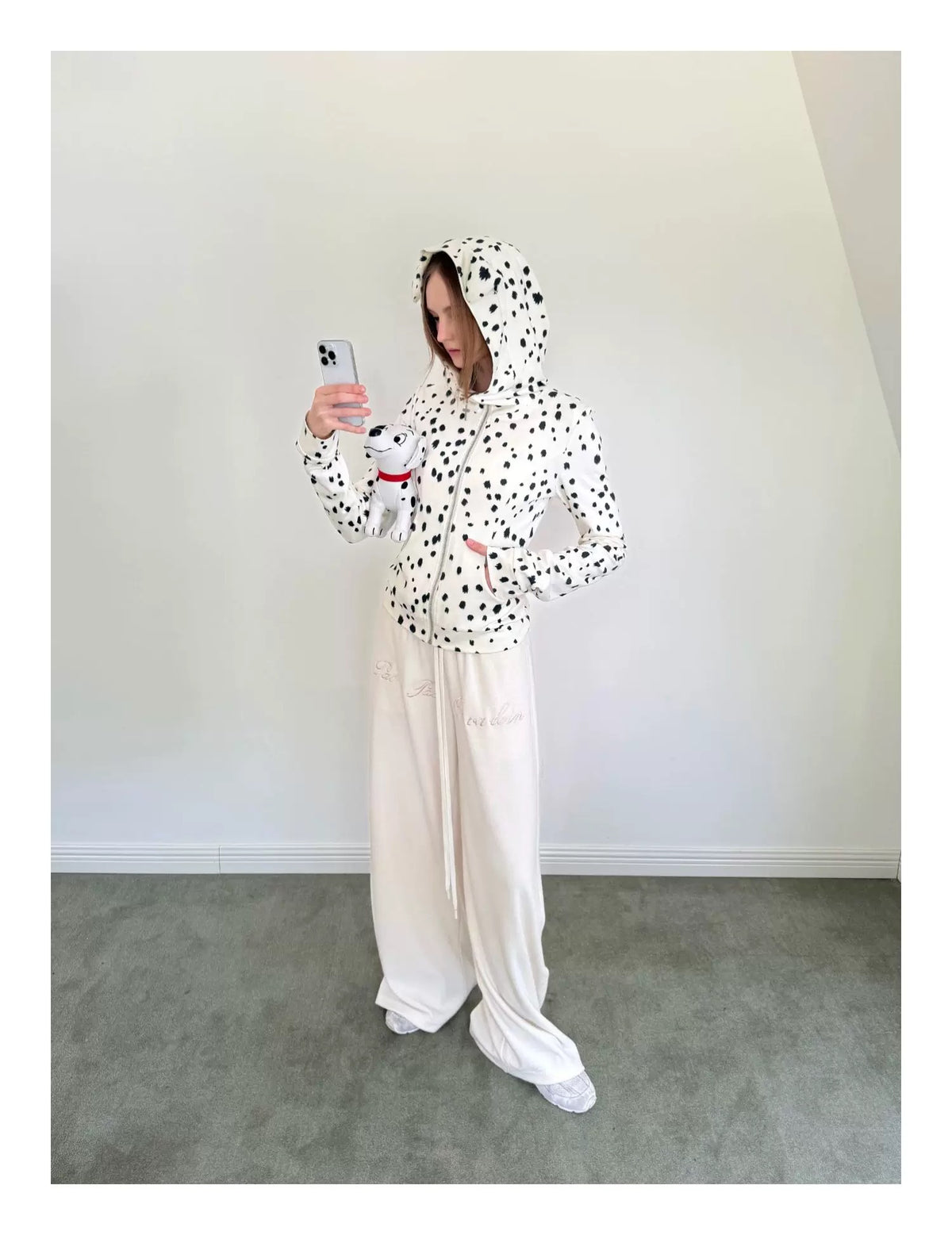 Pas a Pas ホワイト ドローストリングパンツ