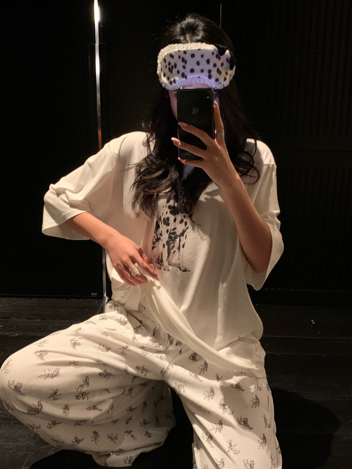 pas a pas ダルメシアンプリント レディース Tシャツ