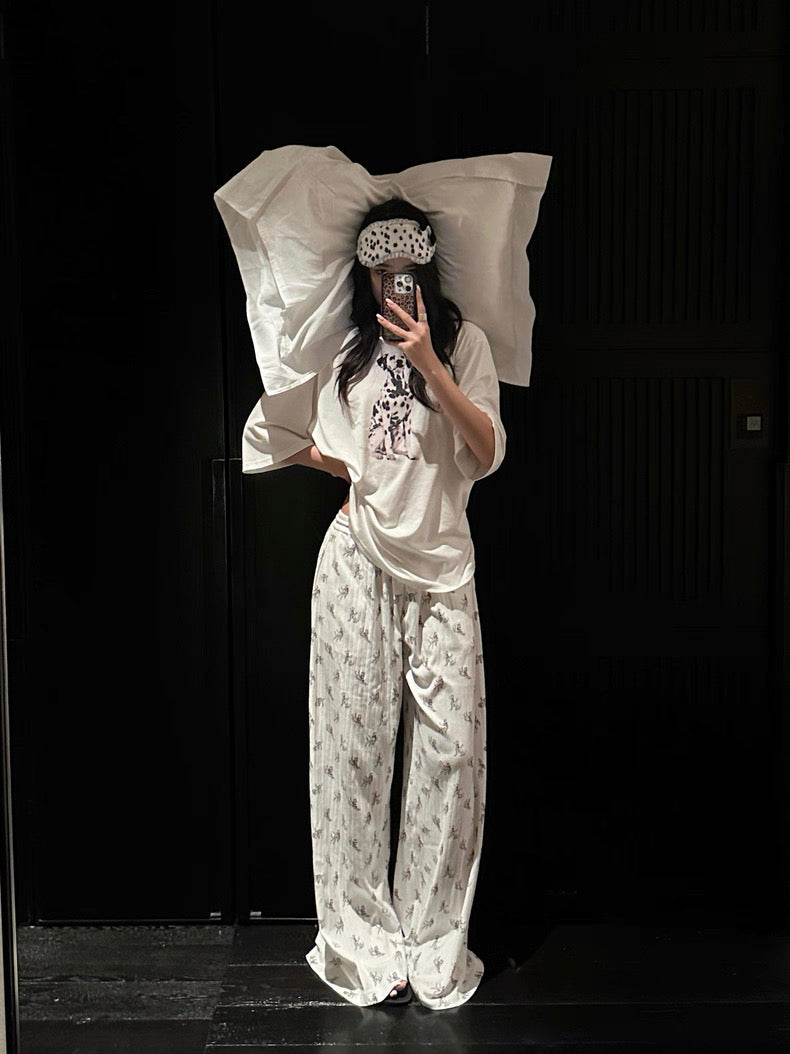 pas a pas ダルメシアンプリント レディース Tシャツ