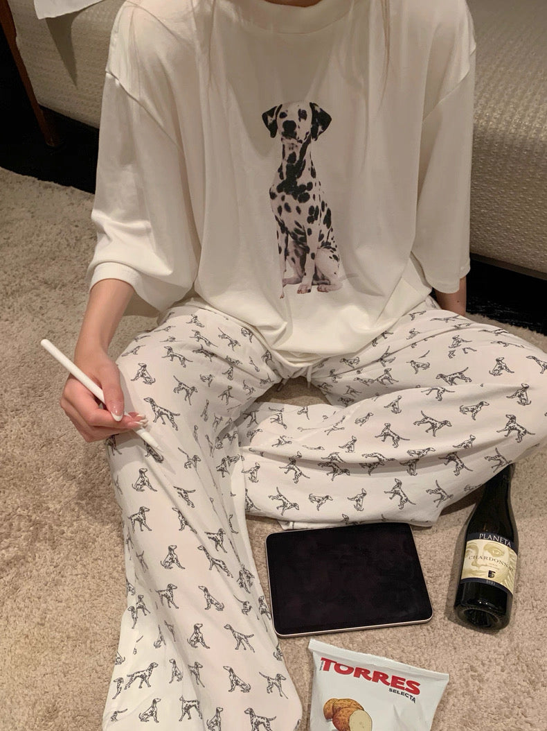 pas a pas ダルメシアンプリント レディース Tシャツ