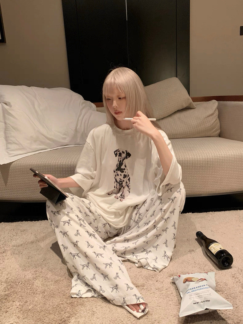 pas a pas ダルメシアンプリント レディース Tシャツ